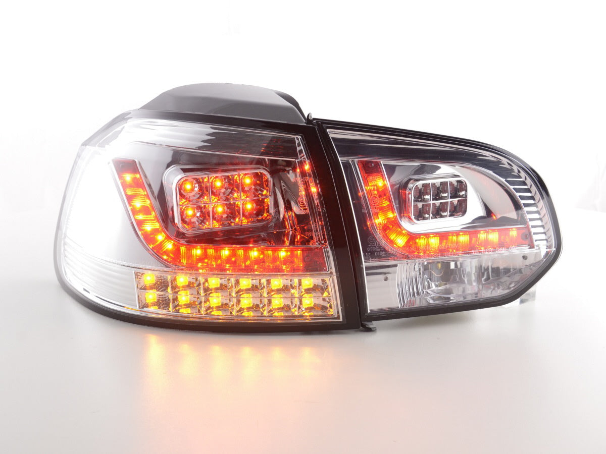 LED Rückleuchten Set VW Golf 6 Typ 1K Bj. 2008-2012 chrom mit Led Blinker für Rechtslenker