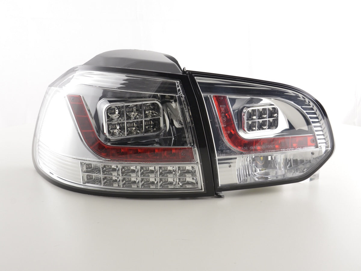 LED Rückleuchten Set VW Golf 6 Typ 1K Bj. 2008-2012 chrom mit Led Blinker für Rechtslenker