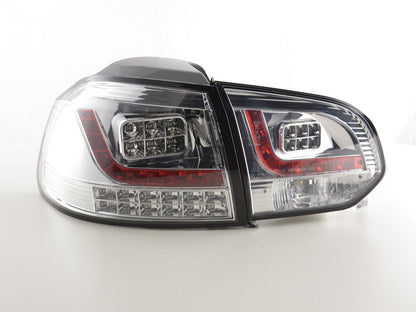 LED Rückleuchten Set VW Golf 6 Typ 1K Bj. 2008-2012 chrom mit Led Blinker für Rechtslenker