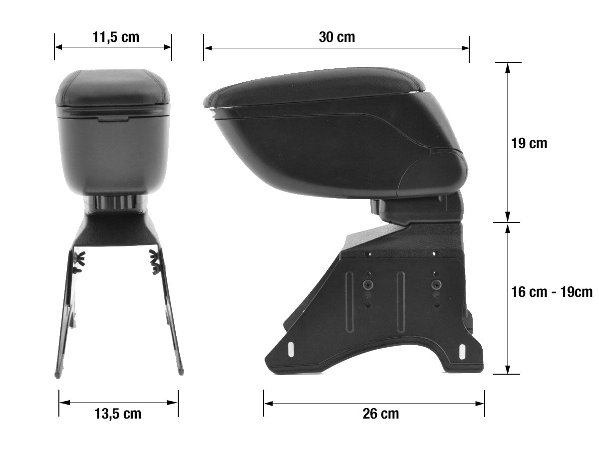 Mittelarmlehne universal mit Staufach beige