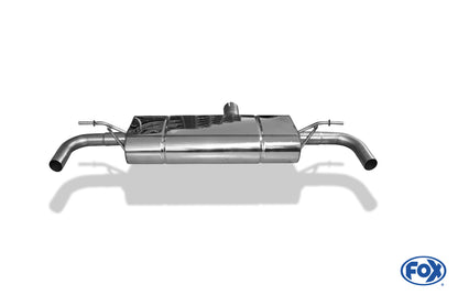 Mercedes A-Klasse 176/245 4-matic Endschalldämpfer quer Ausgang rechts/links - ohne Endrohre mit 90° Bögen für Modelle mit original Endrohrblenden