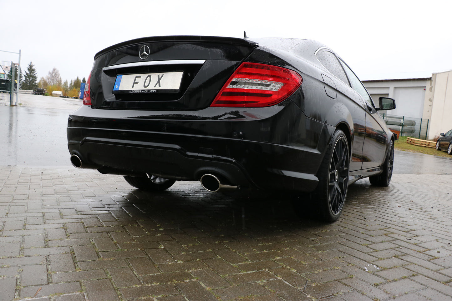 Mercedes C-Klasse 4 Zylinder - W204/S204 Endschalldämpfer rechts/links mit Y-Verbindungsstück - 115x85 Typ 32 rechts/links