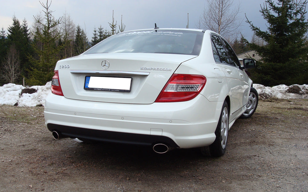 Mercedes C-Klasse 4 Zylinder - W204/S204  AMG-Paket Endschalldämpfer rechts/links mit Y-Verbindungsstück - 115x85 Typ 38 rechts/links