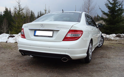 Mercedes C-Klasse 4 Zylinder - W204/S204  AMG-Paket Endschalldämpfer rechts/links mit Y-Verbindungsstück - 115x85 Typ 38 rechts/links