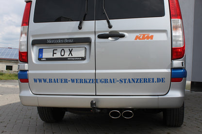 Mercedes Vito/ Viano - W639 - NICHT Kompact/ not kompact Endschalldämpfer - 2x115x85 Typ 32