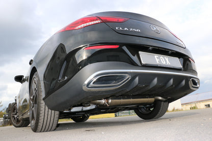 Mercedes CLA 250 4matic - 118 Endschalldämpfer quer Ausgang rechts/links - Ausgang der Endrohre hinter der Stoßstange