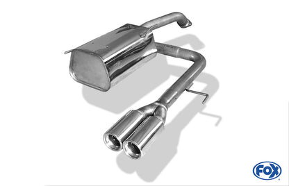 Nissan Micra K12 für Modelle ohne Flansch Endschalldämpfer Ausgang mittig - 2x76 Typ 13