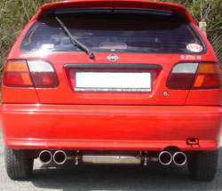 Nissan Almera Typ N15 Hatchback Endschalldämpfer Ausgang rechts/links  - 2x90 Typ 13 rechts/links