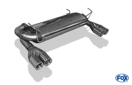 Nissan 350Z Endschalldämpfer quer Ausgang Ø70mm rechts/links  - 2x76 Typ 13 rechts/links