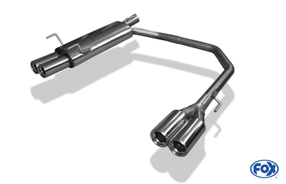 Opel Astra F-CC Endschalldämpfer Ausgang rechts/links 3-Punkt-Aufhängung  - 2x80 Typ 13 rechts/links