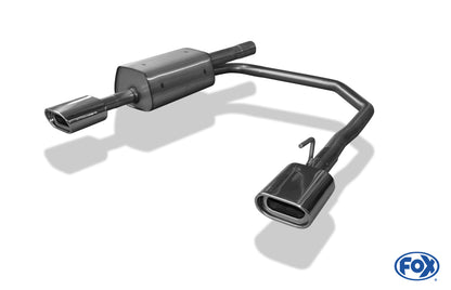 Opel Astra G Coupe/ Cabrio Endschalldämpfer Ausgang rechts/links Ø63,5mm - 135x80 Typ 53 rechts/links