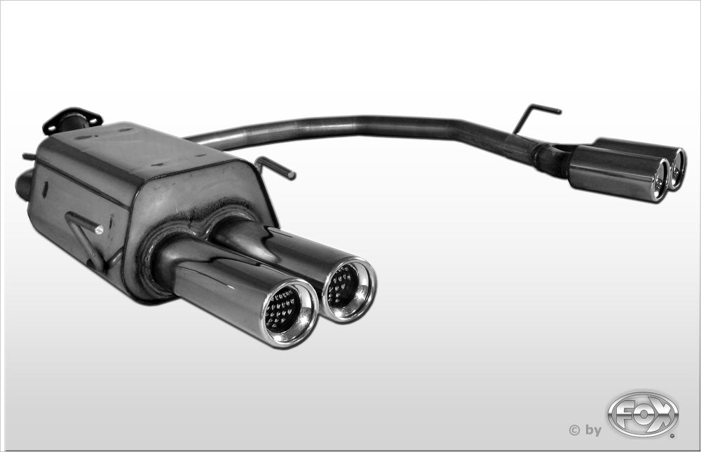 Opel Zafira F75/T98 Endschalldämpfer Ausgang rechts/links Ø63,5mm - 2x80 Typ 13 rechts/links