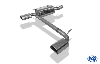 Opel Zafira B OPC Endschalldämpfer Ausgang rechts/links - 142x78 Typ 61 rechts/links