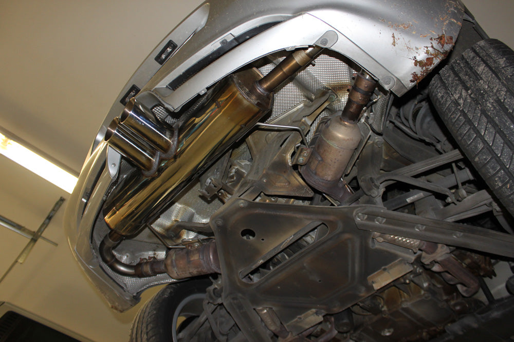 Porsche Boxster Typ 986 Endschalldämpfer Ausgang mittig - 2x80 Typ 25