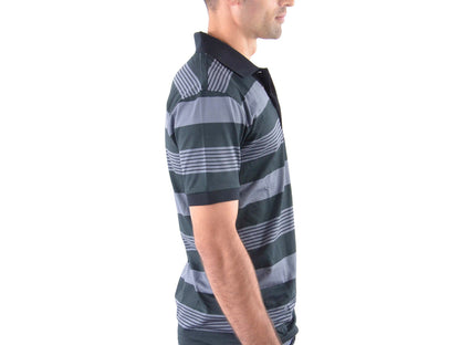 Poloshirt, Polo, Shirt, Top Modern, Klasse Design, grau gestreift Größe L