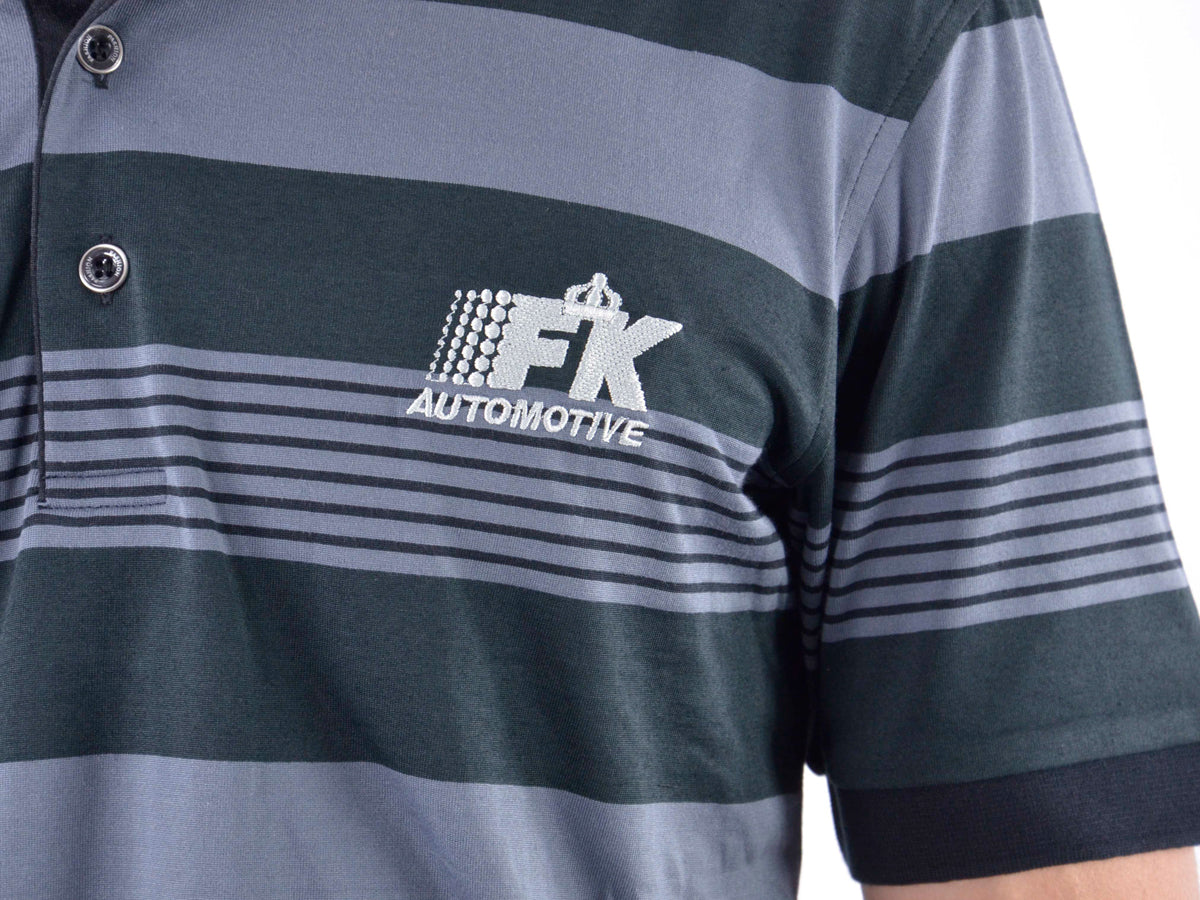 Poloshirt, Polo, Shirt, Top Modern, Klasse Design, grau gestreift Größe L