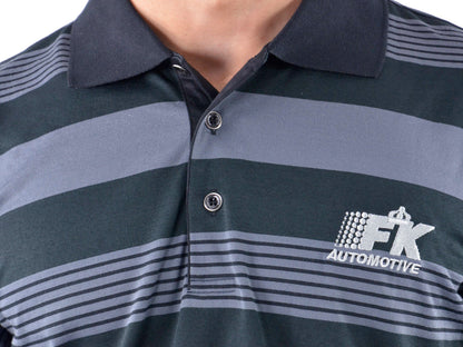 Poloshirt, Polo, Shirt, Top Modern, Klasse Design, grau gestreift Größe L