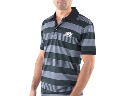 Poloshirt, Polo, Shirt, Top Modern, Klasse Design, grau gestreift Größe S