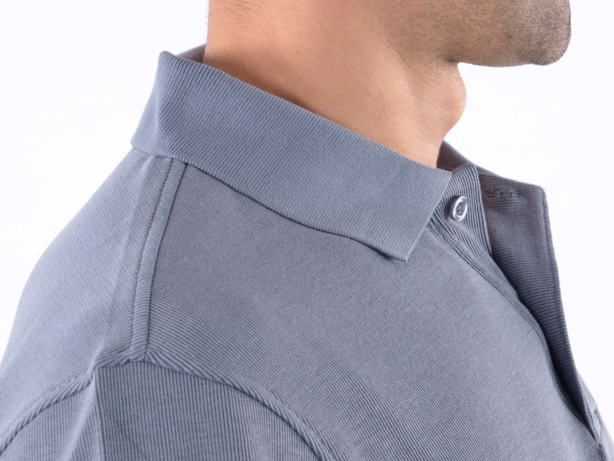 Poloshirt, Polo, Shirt, Top Modern, Klasse Design, grau Größe L