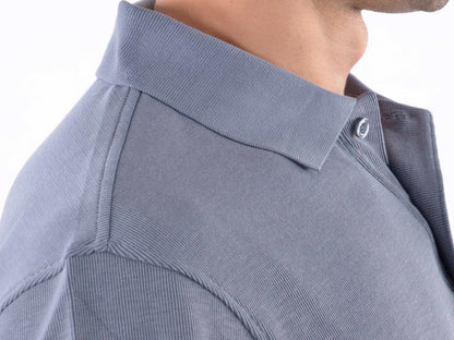 Poloshirt, Polo, Shirt, Top Modern, Klasse Design, grau Größe S