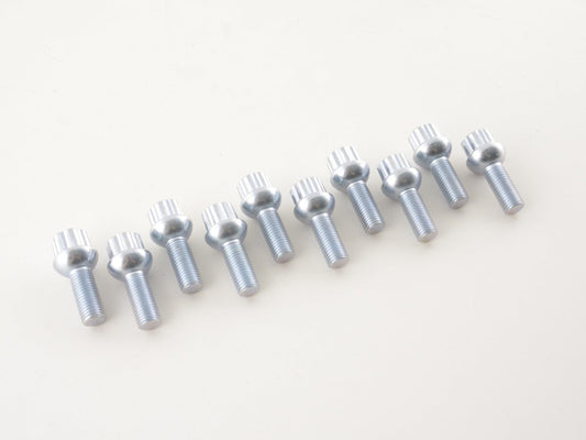 Radschrauben Set (10 Stk.) Schaftlänge 29mm Kugelbund silber M12x1,5