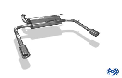 Renault Laguna III Grandtour Endschalldämpfer Ausgang rechts/links - 1x90 Typ 17 rechts/links