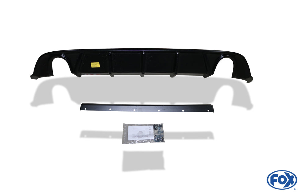 VW Golf VII Facelift starre Hinterachse - Einsatz matt Endschalldämpfer rechts/links - 1x90 Typ 25 rechts/links inkl. Heckeinsatz schwarz matt