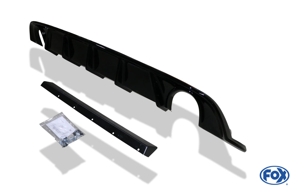 VW Golf VII Facelift Einzelradaufhängung - Einsatz schwarz Endschalldämpfer rechts/links - 1x100 Typ 16 rechts/links inkl. Heckeinsatz schwarz lackiert