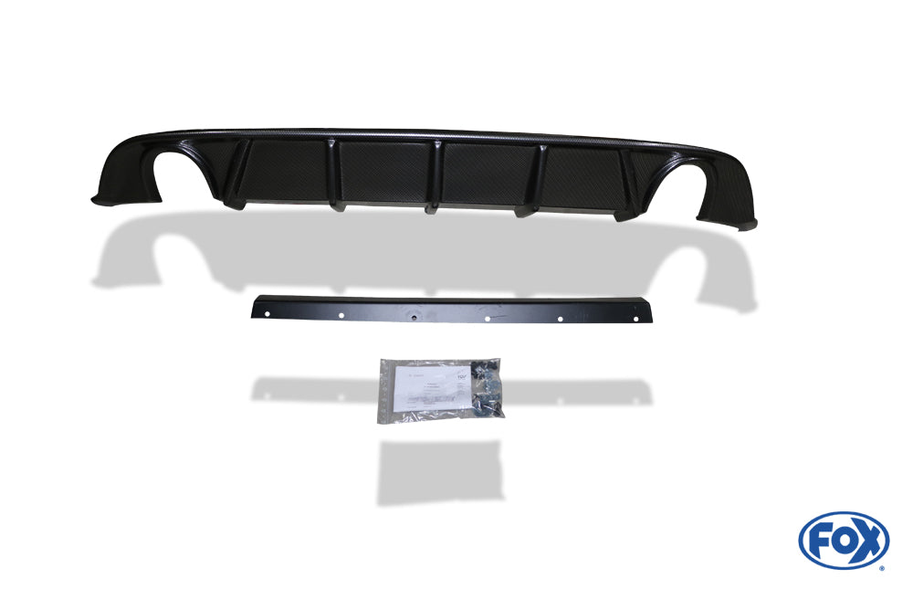 VW Golf VII Facelift starre Hinterachse - Einsatz carbon Endschalldämpfer rechts/links - 1x100 Typ 25 rechts/links inkl. Heckeinsatz Carbon-Look