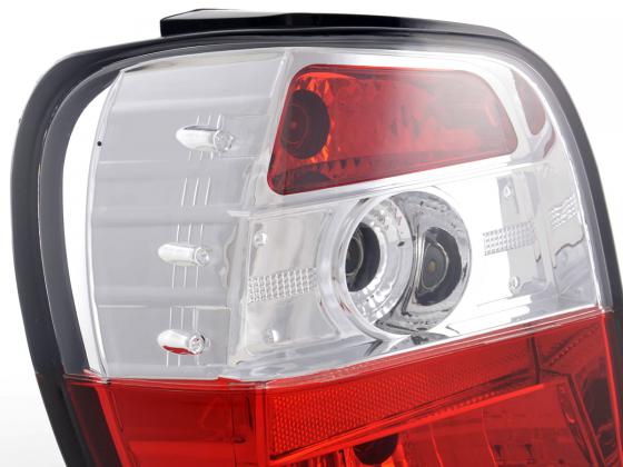 Upgrade Design LED Rückleuchten für VW Polo 9N 01-05 kirschrot/klar