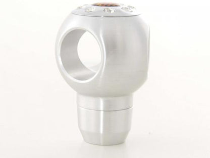 Schaltknauf Aluminium mit Kristallen, Oberfläche chrom