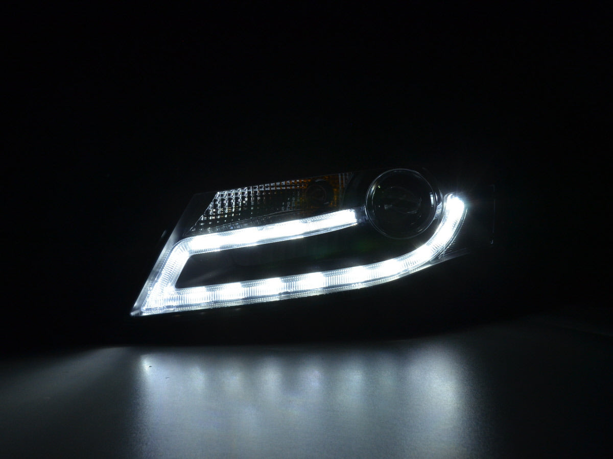 Scheinwerfer Set Xenon Daylight LED Tagfahrlicht Audi A4 B8 8K Bj. 07-11 schwarz