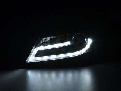Scheinwerfer Set Xenon Daylight LED Tagfahrlicht Audi A4 B8 8K Bj. 07-11 schwarz