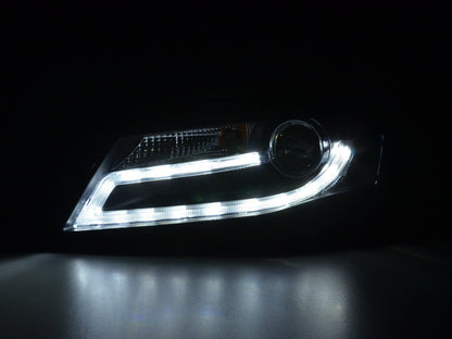 Scheinwerfer Set Daylight LED Tagfahrlicht Audi A4 ab Bj. 2008 schwarz