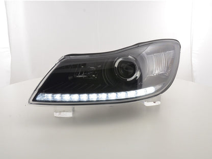 Scheinwerfer Set Daylight LED Tagfahrlicht Skoda Oktavia ab Bj. 2009 schwarz