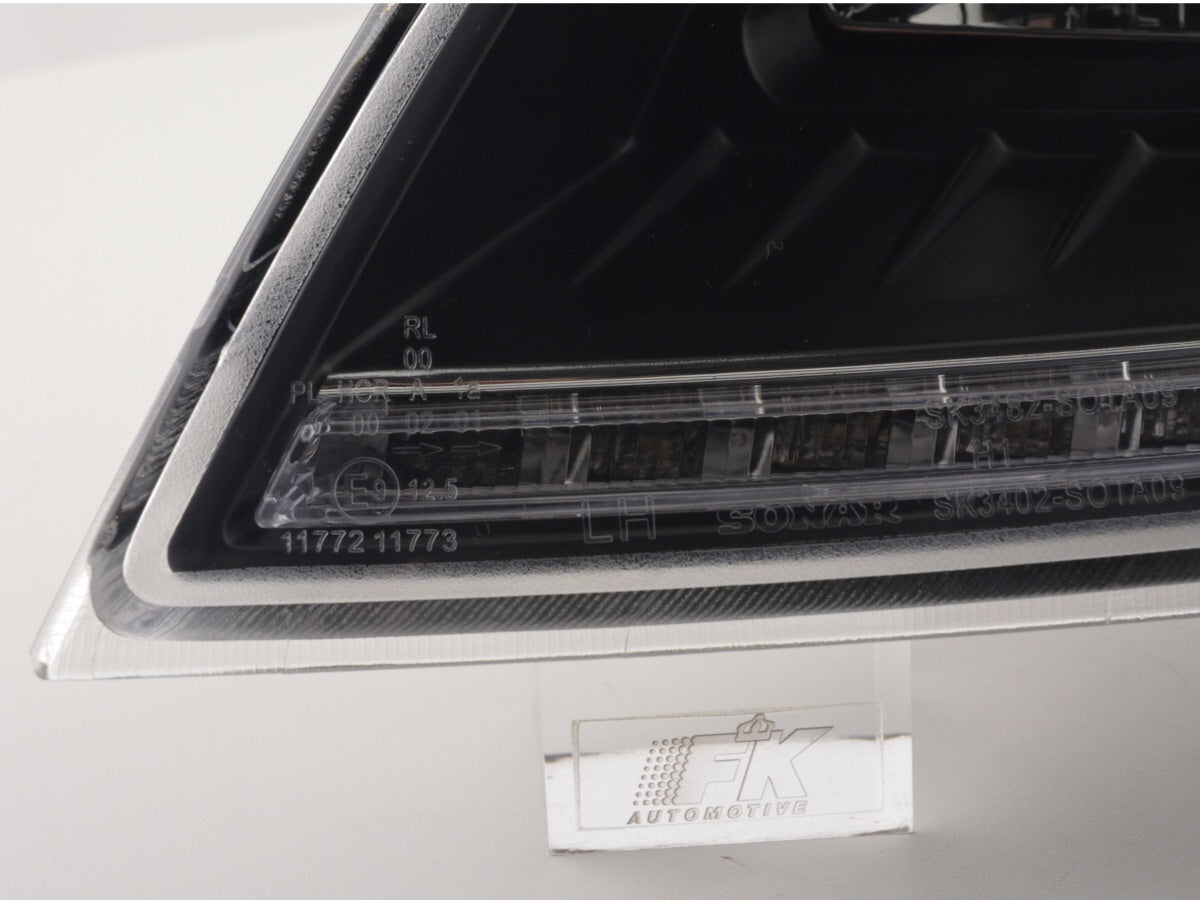 Scheinwerfer Set Daylight LED Tagfahrlicht Skoda Oktavia ab Bj. 2009 schwarz