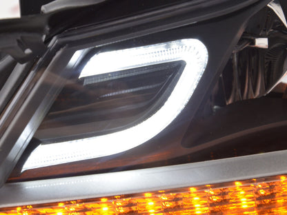 Scheinwerfer Set Daylight LED TFL-Optik Mercedes C-Klasse (204) Bj. 2011-2014 schwarz