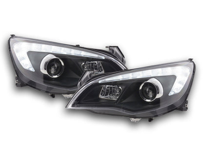 Scheinwerfer Set Opel Astra J 5-türig Bj. 2009-2012 schwarz mit Motor