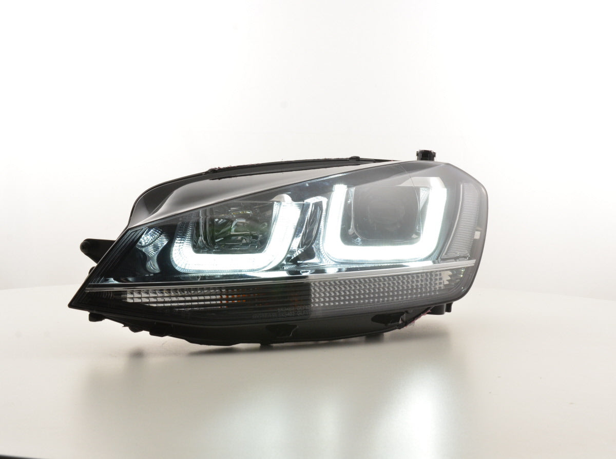 Scheinwerfer Set Daylight LED Tagfahrlicht VW Golf 7 Bj. ab 2012 schwarz/chrom