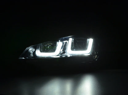 Scheinwerfer Set Daylight LED Tagfahrlicht VW Golf 7 Bj. ab 2012 schwarz/chrom