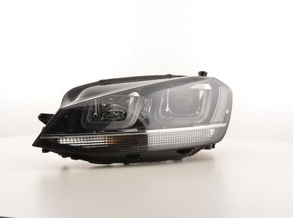Scheinwerfer Set Daylight LED Tagfahrlicht VW Golf 7 Bj. ab 2012 schwarz/chrom