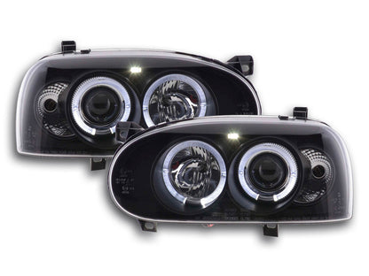 Scheinwerfer Set VW Golf 3 Typ 1HXO 1 EXO Bj. 91-97 schwarz