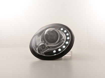 Scheinwerfer Set Daylight LED TFL-Optik VW New Beetle 9C Bj. 98-05 chrom