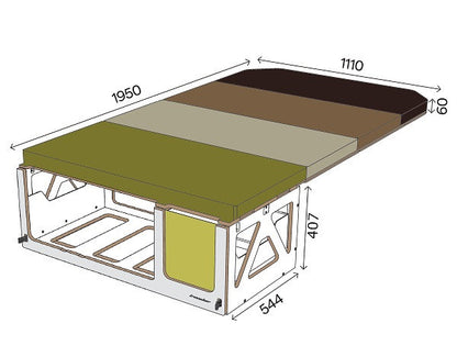 Irmscher Nissan Townstar Schlafmodul in Farbe 50