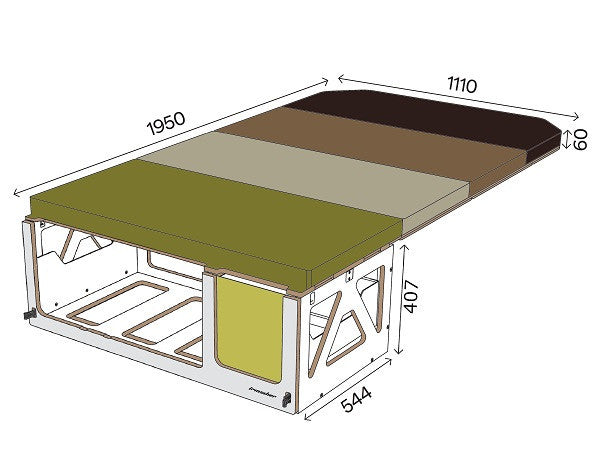 Irmscher Nissan Townstar Schlafmodul in Farbe 104