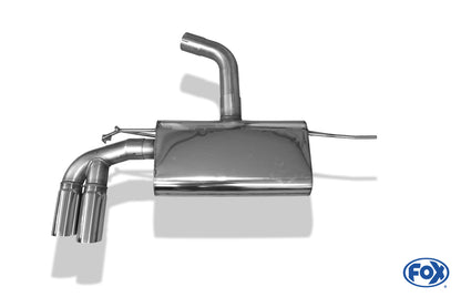 VW Golf VII - mit starrer Hinterachse Endschalldämpfer einseitig - 2x80 Typ 25