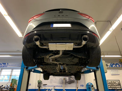 Seat Leon 5F Endschalldämpfer rechts/links - 1x100 Typ 25 rechts/links für Rieger Stoßstange (Art. Nr. 00088089)