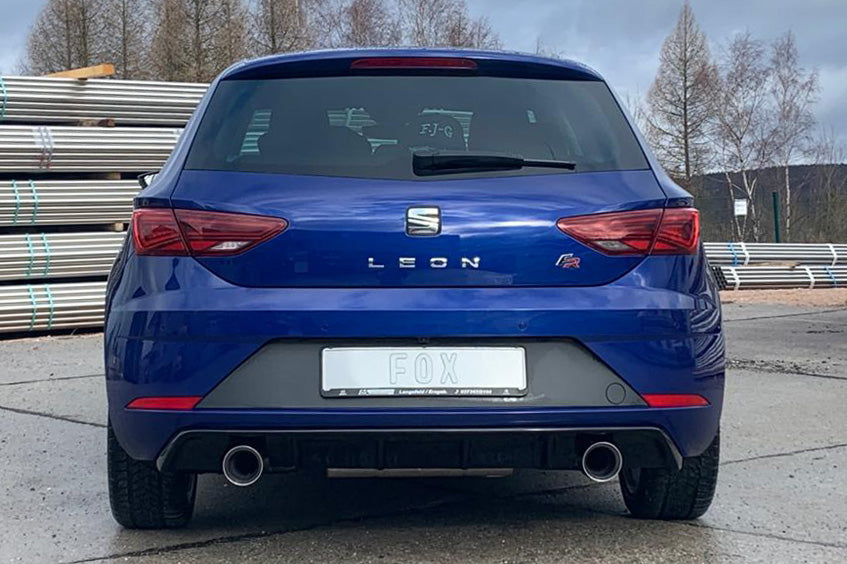 Seat Leon 5F - Starre Hinterachse Endschalldämpfer Ausgang rechts/links - 1x100 Typ 25 rechts/links für Rieger Stoßstange