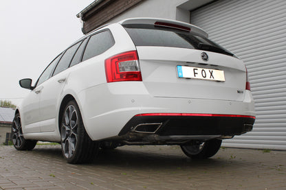 Skoda Octavia 5E RS - TSI Endschalldämpfer rechts/links -  Austritt der Endrohre in den originalen Endrohren