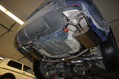 Skoda Octavia 5E RS - TDI - 4x4 mit Benzin-Endrohrblenden Halbanlage rechts/links ab Kat - Austritt der Endrohre in den originalen Benzin-Endrohrblenden